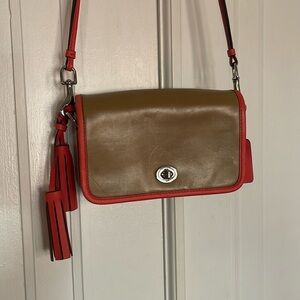 Coach Archives Penny Pink & Tan Crossbody